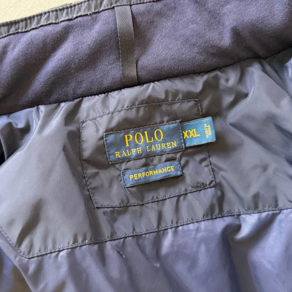 Polo Ralph Lauren Performance Windbreaker Jacket Navy XXL Broken Zip
